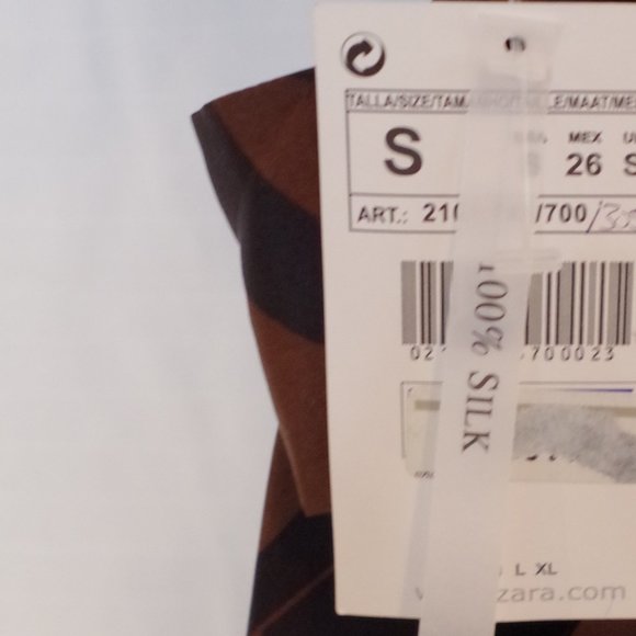 New Zara Basic Silk Dress NWT- Sz S (XS) - Picture 5 of 5